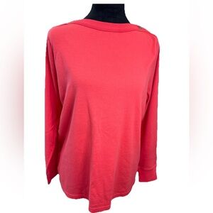 CHAPS‎ pink ladies pullover all cotton knit boat next top size 1X beach cruise